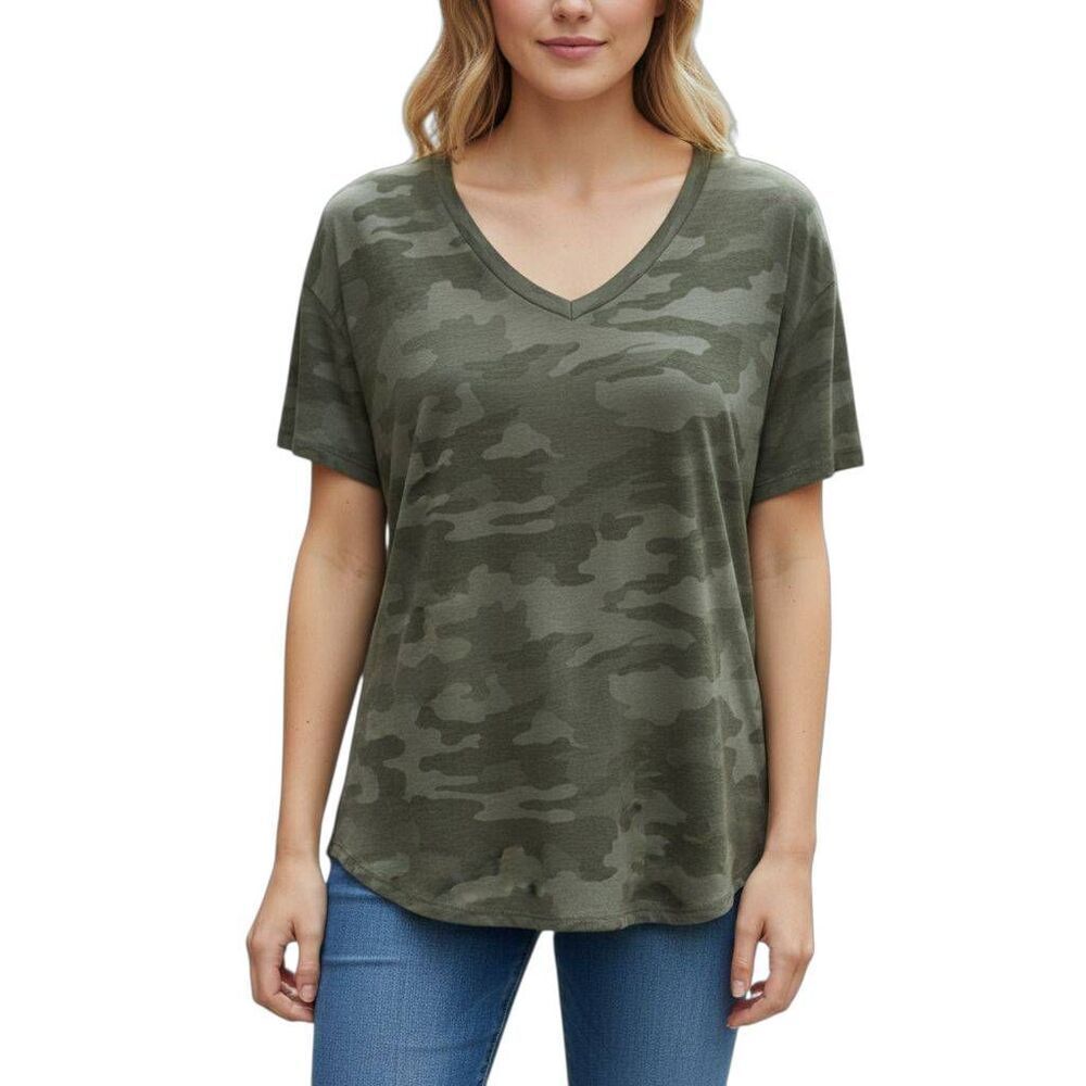 UNIVERSAL THREAD ARMY GREEN CAMO TEE-SHIRT SZ.M EUC.